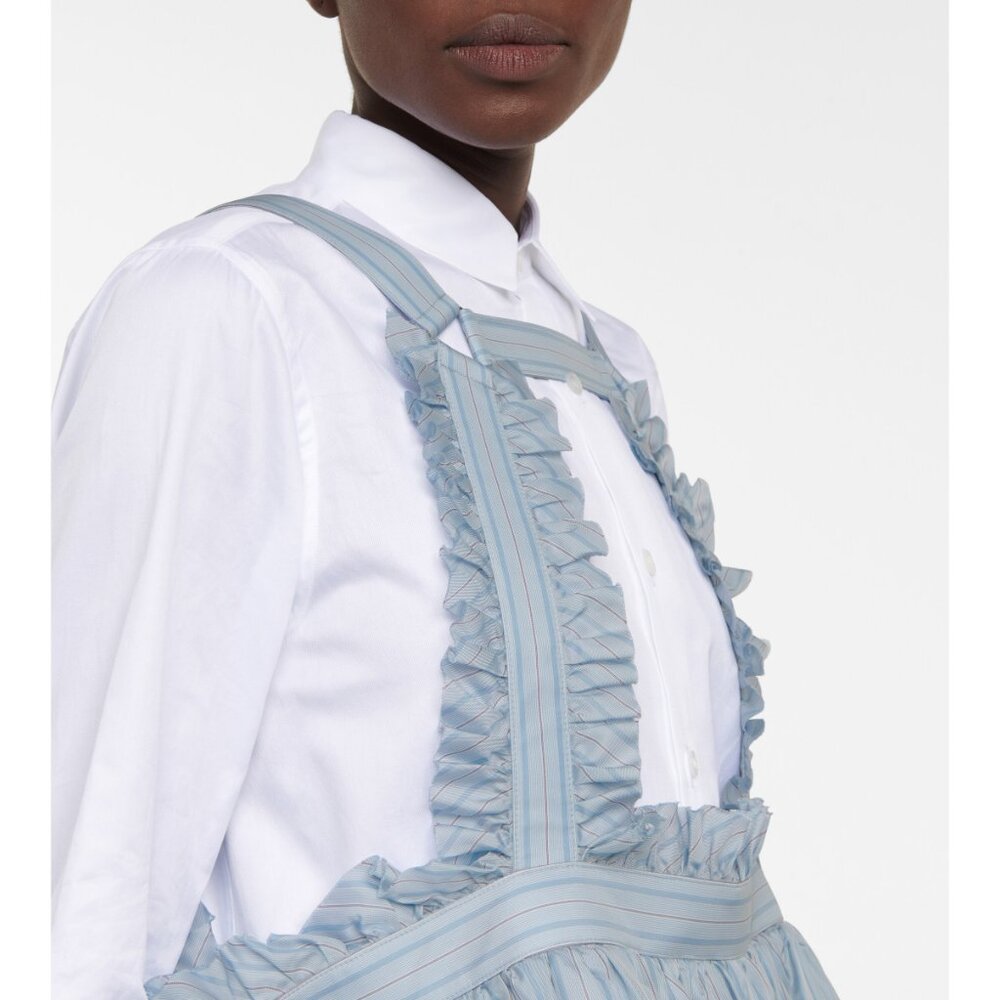NWT Noir Kei Ninomiya Blue stripes pinafore dress, Size Large - Picture 3 of 13